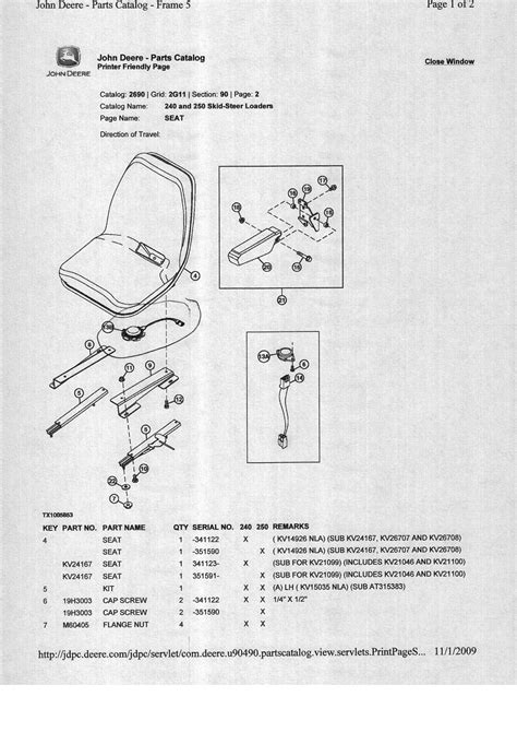 john deere 270 seat lockout switch